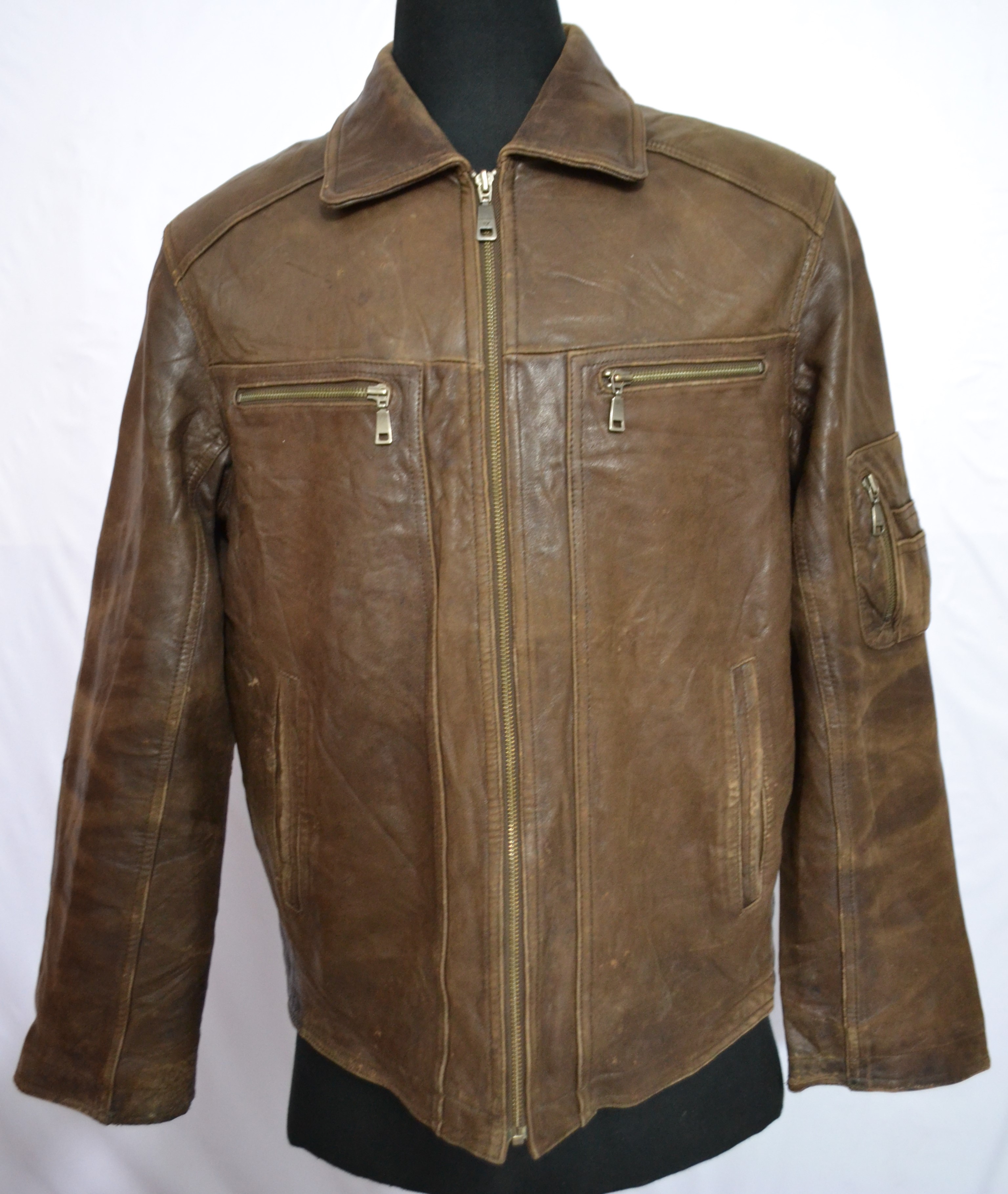 WESTBURY By C&A Men's Flight Lamb Leather Jacket (F-49,1.4 Kg) - UK ...