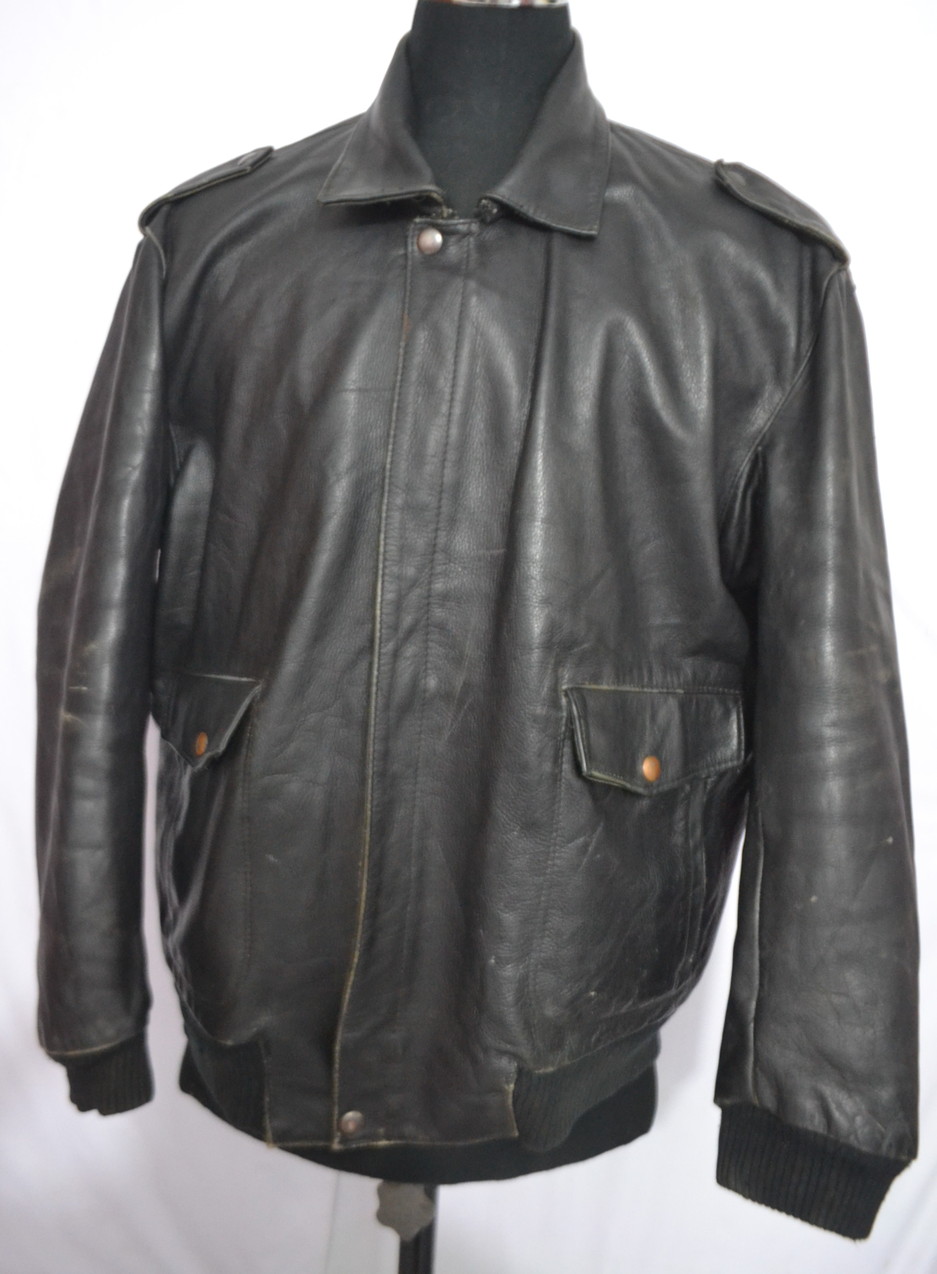 Confezioni (s.g) Vera Pelle Men's Type A2 Thick Leather Jacket, Made in ...