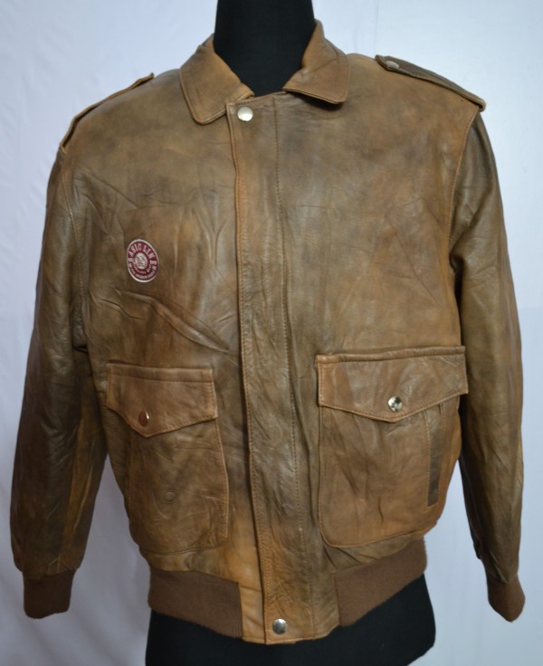 VERA PELLE Men's Flight Bomber Leather Jacket - Made in Italy (E-42)