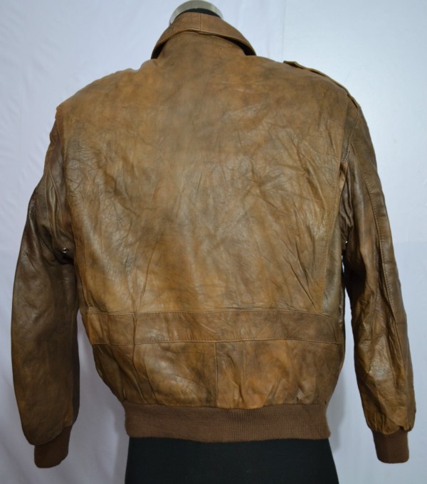 VERA PELLE Men's Flight Bomber Leather Jacket - Made in Italy (E-42)
