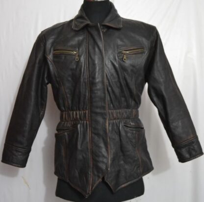 Wild West Germany Women's Motorcycle Thick Leather Jacket (K-17)