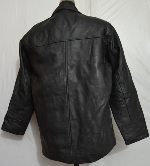 MIRAGE Men’s Button Up Heavy Box Leather Jacket (R-K40)