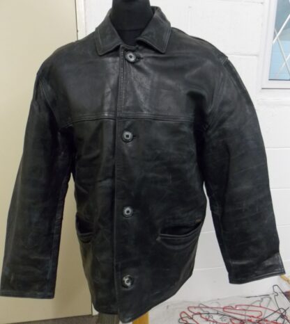 ARTURO PARIS Men's Button Up Cow Leather Box Jacket - Made in FRANCE (E-60)
