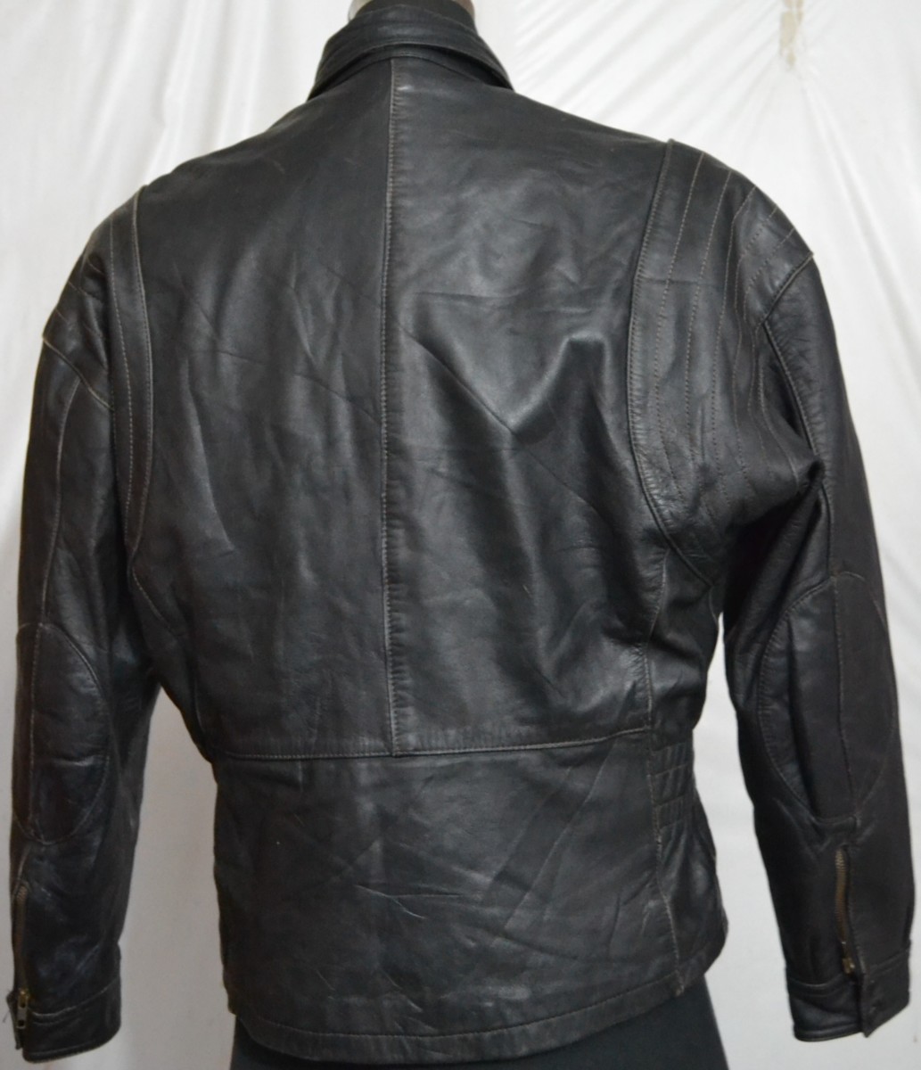 HEIN GERICKE Men's Cruiser Motorcycle Heavy Leather Jacket (R-11)