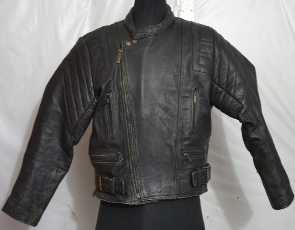 OREX Men's Cruiser Motorcycle Heavy Leather Jacket (L-43, 2.1 kg)