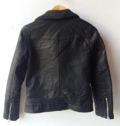 TOPSHOP Women's Cruiser Motorcycle Leather Jacket (M-W62) - Image 3