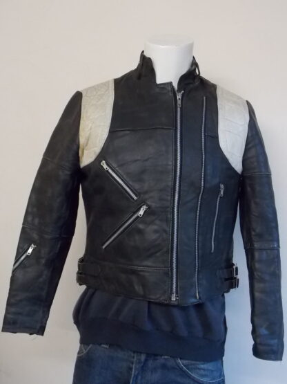 ECHTES LEDER Men's Red Liner Cafe Racer Motorcycle Leather Jacket (M-O12)