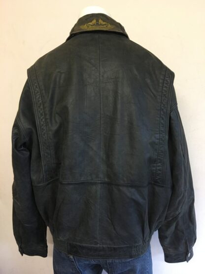 POLAR EXPEDITION Men's Type A2 Leather Jacket With Zip Out Sherpa Liner (M-AJ65) - Image 3