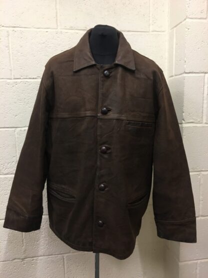 OAKWOOD Men's Box Style Heavy Leather Jacket (S-AJ61)