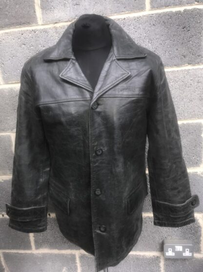 REDSKINS Men's Stylish Box Leather Jacket (S-AH48)