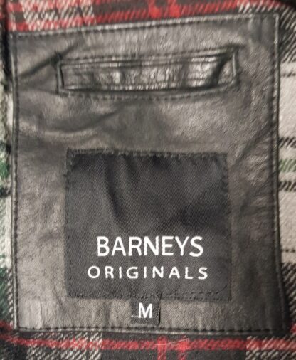 BARNEYS ORIGINAL Men's Trucker Style Leather Jacket (O-AO45) - Image 2