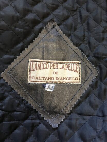 GAETANO D'ANGELO Men's Two Way Zipper Stylish Leather Jacket- Made In ITALY (M-AO66) - Image 2