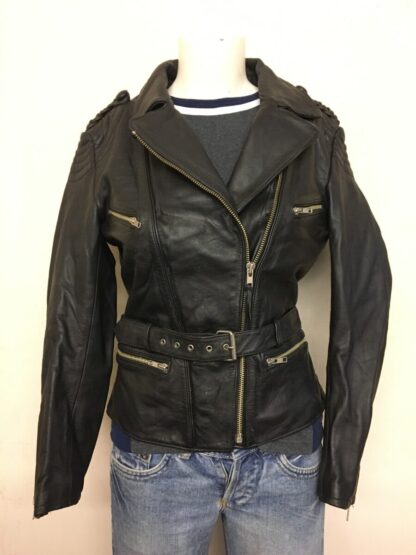 ECHTES LEDER Women's Cruiser Motorcycle Leather Jacket (M-R48)