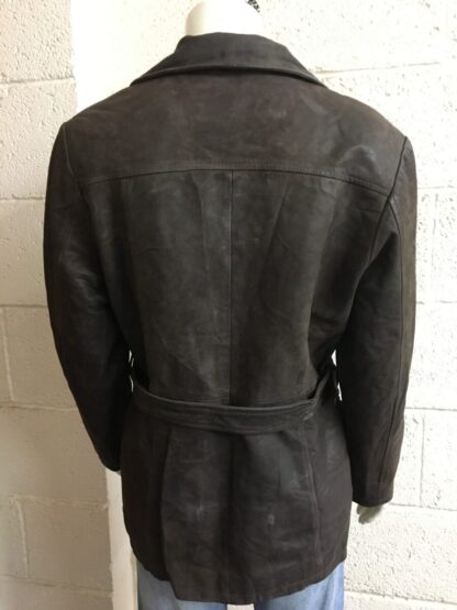 REDSKINS Women's Double Breasted Stylish Leather Jacket- With Belt (M-V51) - Image 3