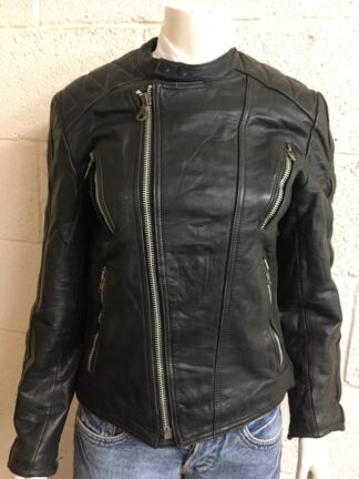 ECHTES LEDER Women's Cafe Racer Motorcycle Stylish Leather Jacket (M-R47)