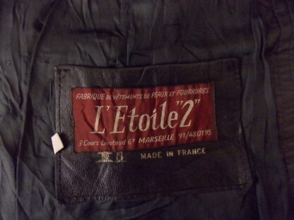 L'ETOILE Men's Button Up Leather Jacket Made In France (O-X61) - Image 3