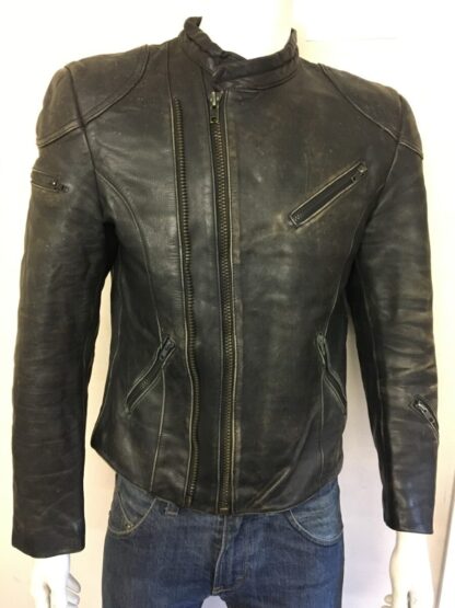 ECHTES LEDER Men's Café Racer Motorcycle Leather Jacket (M-AB62)