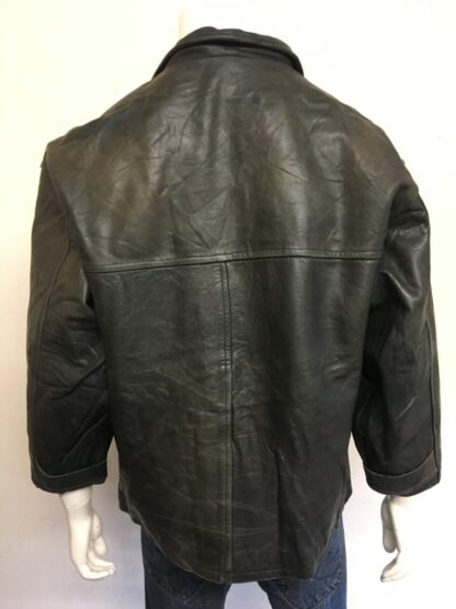 KUDSAK Men's Double Breasted Stylish Heavy Leather Jacket (M-AO57) - Image 3