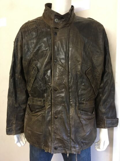 HOLLIES Men's Two Way Zipper Stylish Leather Jacket (M-W22)