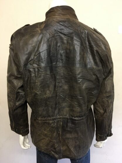 HOLLIES Men's Two Way Zipper Stylish Leather Jacket (M-W22) - Image 3