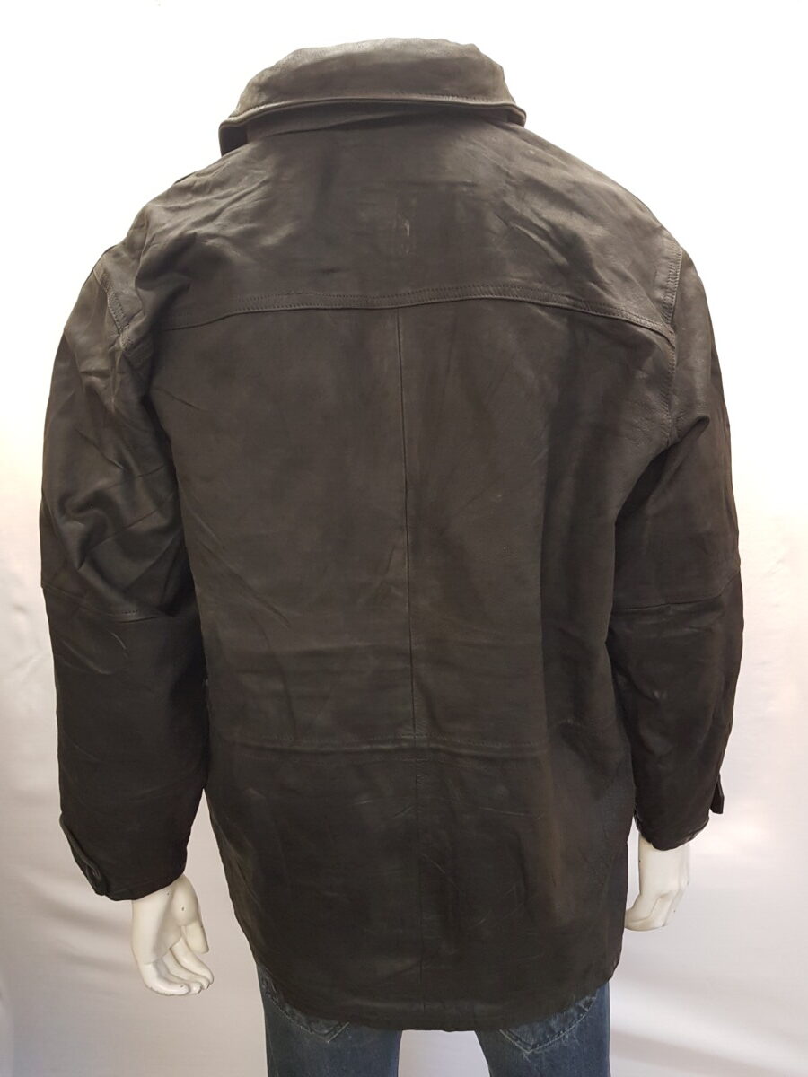 CHEVIGNON Men's Button Up Box Style Heavy Leather Jacket (F-AO67)