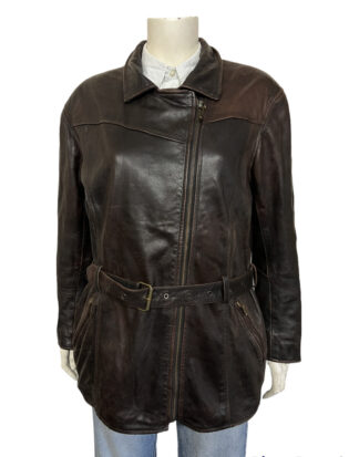 MAXIN Women's Cruiser Motorcycle Heavy Leather Jacket (M-M24)
