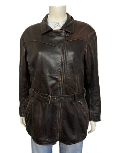 MAXIN Women's Cruiser Motorcycle Heavy Leather Jacket (M-M24)