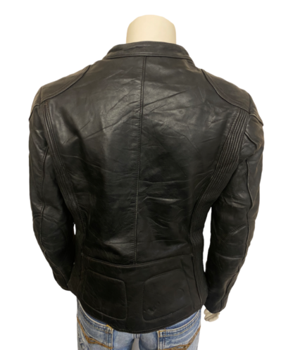 ECHTES LEDER Women's Cafe Racer Motorcycle Leather Jacket (M-Z8) - Image 3