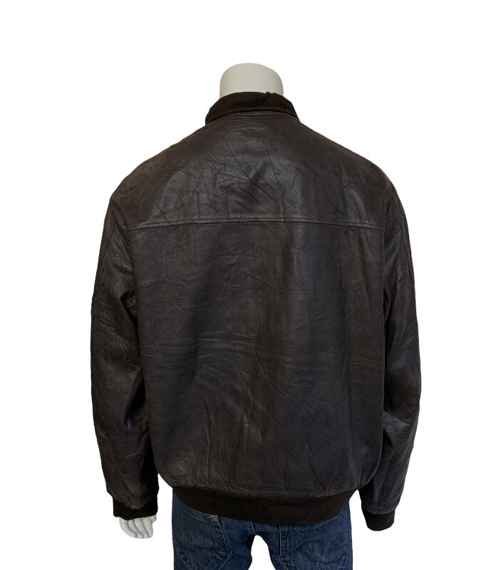 CHEVIGNON Men’s Stylish Bomber Leather Jacket (F-AO10)