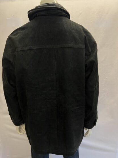 CHEVIGNON Men's Button Up Box Style Heavy Leather Jacket- With Concealed Hood (M-J29) - Image 4
