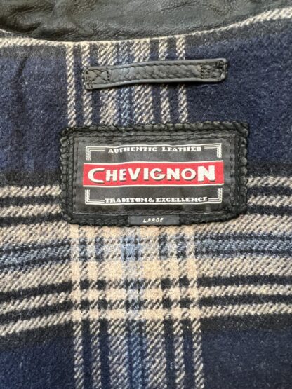 CHEVIGNON Men's Button Up Box Style Heavy Leather Jacket- With Concealed Hood (M-J29) - Image 2