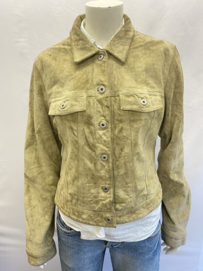 GAP Women's Trucker Style Leather Jacket (M-C25)
