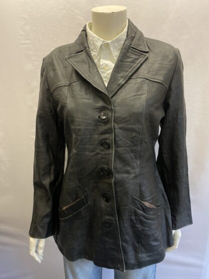 REDSKINS Women's Button Up Stylish Leather Jacket (M-Y39)