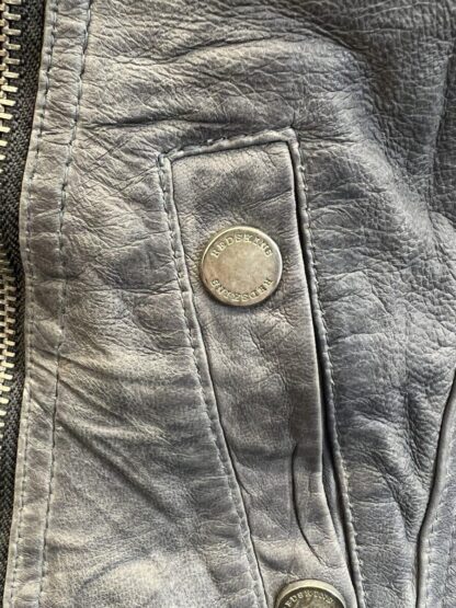 REDSKINS Women's Motorcycle Leather Jacket (M-E7) - Image 2