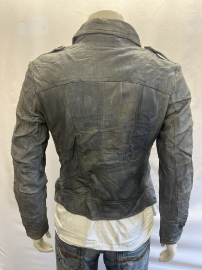 REDSKINS Women's Motorcycle Leather Jacket (M-E7) - Image 4