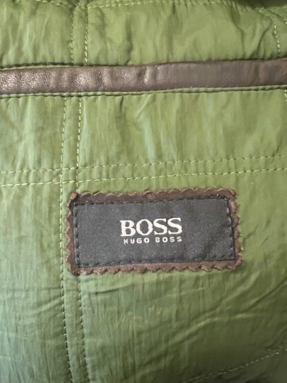 HUGO BOSS Men's Double Breasted Button Up Stylish Leather Jacket (M-C11) - Image 2
