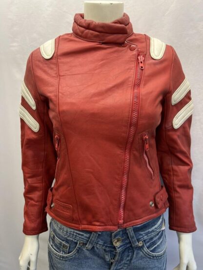 JUMBO Women's Cafe Racer Motorcycle Stylish Leather Jacket (M-AJ35)