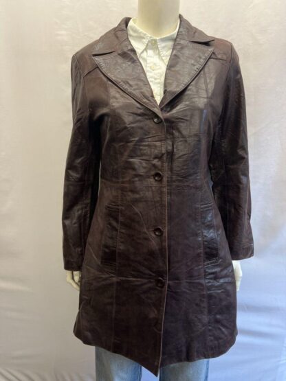 REDSKINS Women's Button Up Stylish Leather Jacket (M-K47)
