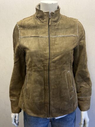 GAP Women's Sherpa Liner Stylish Leather Jacket (M-E15)