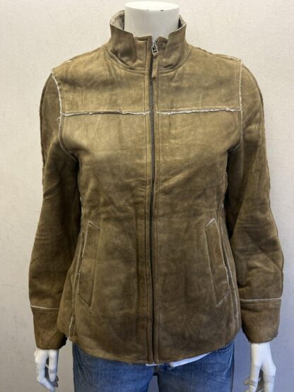 GAP Women's Sherpa Liner Stylish Leather Jacket (M-E15)
