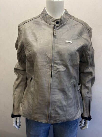 RICHA Women's Cafe Racer Motorcycle Leather Jacket (M-B23)