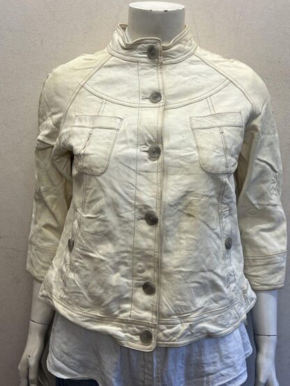 GAP Women's Button Up Stylish Leather Jacket (M-B44)