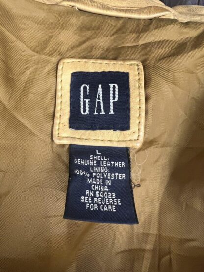 GAP Women's Trucker Style Leather Jacket (M-L33) - Image 3
