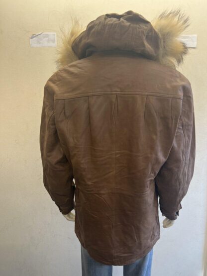 GOLDEN COLLECTION Women's Fur Trim Hooded Stylish Heavy Leather Jacket- With Zip Out Hood (M-D15) - Image 3