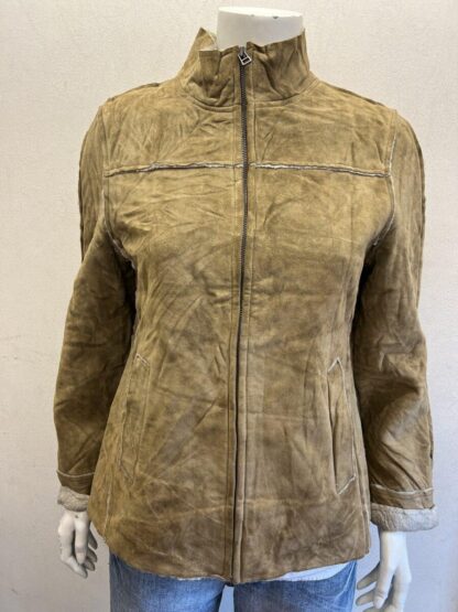 GAP Women's Sherpa Liner Stylish Leather Jacket (M-G30)