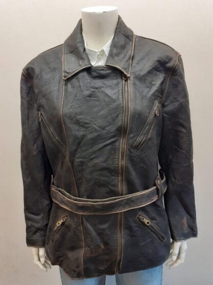 COLEBROOK Women's Stylish Belted Cruiser Motorcycle Leather Jacket (M-C70)