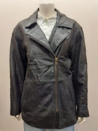 Women's Stylish Cruiser Motorcycle Heavy Leather Jacket (M-G58)