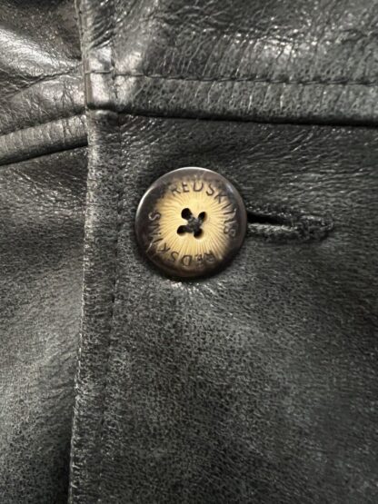 REDSKINS Men's Button Up Box Style Heavy Leather Jacket (M-O58) - Image 2
