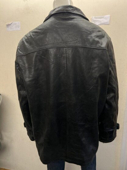 REDSKINS Men's Button Up Box Style Heavy Leather Jacket (M-O58) - Image 4