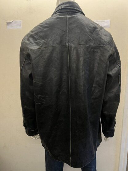 NO EXCESS Men's Double Breasted Stylish Heavy Leather Jacket (M-D17) - Image 3